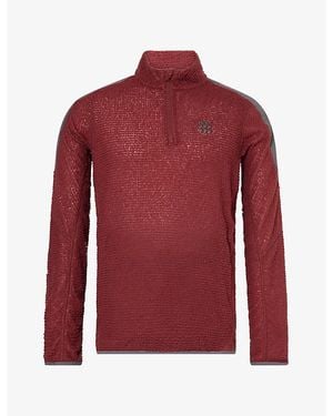 Manors Primaloft Quarter-Zip Fleece Mid-Layer Top - Red