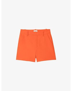 Zadig & Voltaire Sidou Regular-Fit Stretch-Woven Shorts - Orange