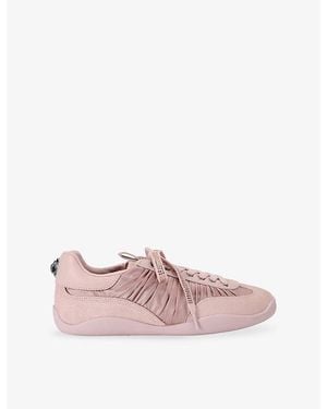 Kurt Geiger Royal Suede And Fabric Sneakers - Pink