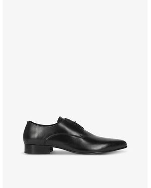 The Kooples Pointed-Toe Leather Derby Shoes - Black