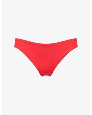 Second Summer High-Waist Bikini Bottoms - Red