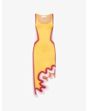 Ph5 Aster Reversible Wavy-Hem Stretch-Knit Mini Dress - Multicolour