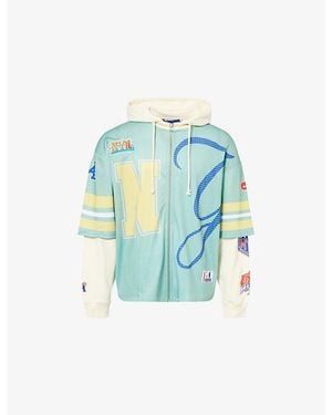AWAKE NY Headcrack Champs Graphic Mesh Hoody - Blue