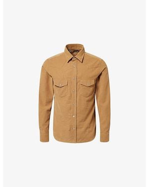 Tom Ford Baby Corduroy Western Cotton Shirt - Natural