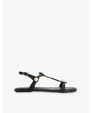 Carvela Kurt Geiger Amalia Wide-Fit Leather Sandals - Black