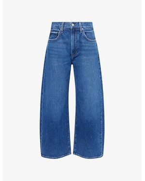 PAIGE Arellia Barrel-Leg Stretch-Denim Jeans - Blue