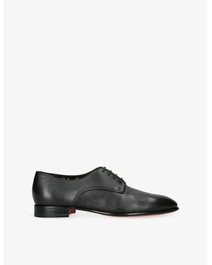 Santoni Adrian Leather Oxford Shoes - Black