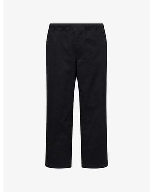 A Bathing Ape Bape Easy Wide-Leg Cotton-Poplin Trousers - Black