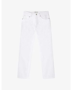 Sandro Tapered-Leg Mid-Rise Denim Jeans - White