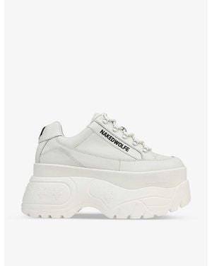 Naked Wolfe Sprinter Leather Trainers - White