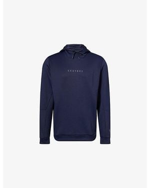 Castore Pewter Flex Logo-Embroidered Stretch-Jersey Hoody - Blue