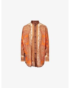 Zimmermann Mahon Dolman Silk Shirt - Orange