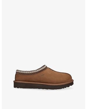 UGG Tasman Nubuck-Leather Slippers - Brown