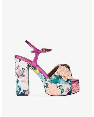 Kurt Geiger Kensington Platform Leather Sandals - Pink