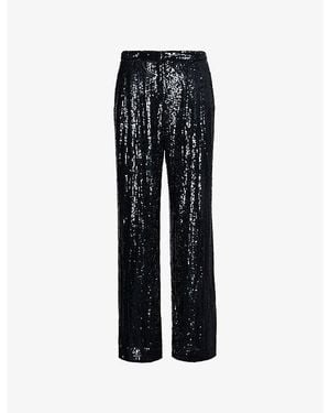 Twp Sulli Straight Sequin-Woven Pants - Black
