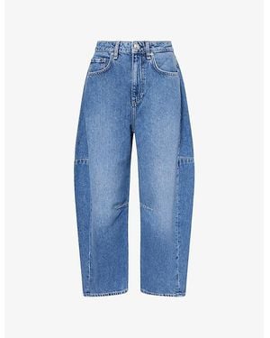 Rag & Bone The Charlie Barrel-Leg Denim Jeans - Blue