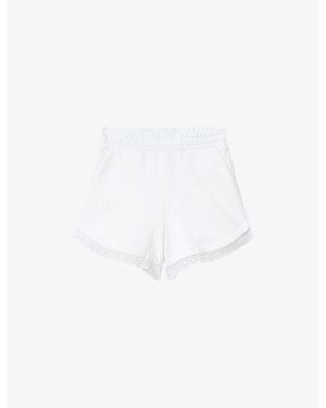 AllSaints Lele Lace-Trim Cotton-Jersey Shorts - White