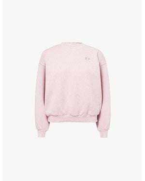 Alo Yoga Accolade Round-Neck Cotton-Blend Sweatshirt - Pink