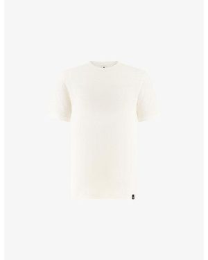 BOGGI Crew-Neck Stretch-Linen T-Shirt - White