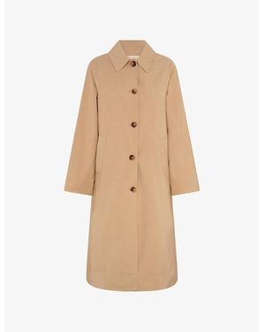 OMNES Charleston Side-Pocket Woven Trench Coat - Natural