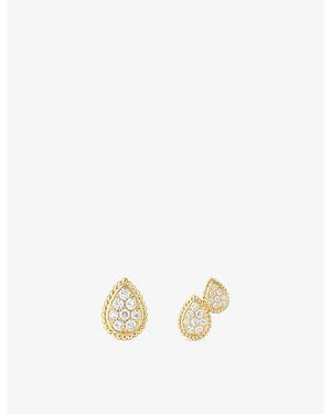 Boucheron Serpent Bohème Asymetrical Xs 18Ct- And 0.81Ct Diamond Clip-On Single Earring - Metallic