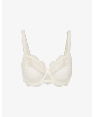 Simone Perele Delice Scalloped-Trim Stretch-Lace Underwired Bra - White