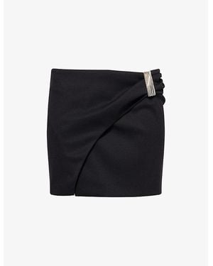 スカート THE ATTICO Black Viscose Blend Miniskirt The Attico Black Viscose Blend Miniskirt | italist