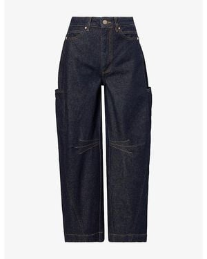 Damson Madder Felix Wide-Leg Denim Jeans - Blue