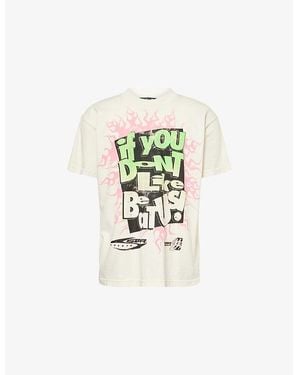 HELLSTAR Oversized Graphic-Print Cotton T-Shirt - White