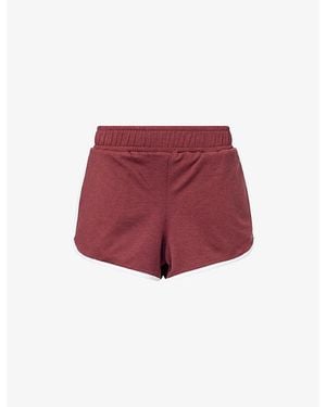 Varley Marty Active Stretch-Jersey Shorts - Red