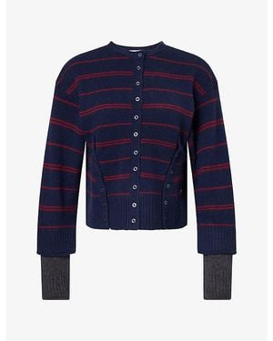 Damson Madder Franny Merino-Wool Cardigan - Blue