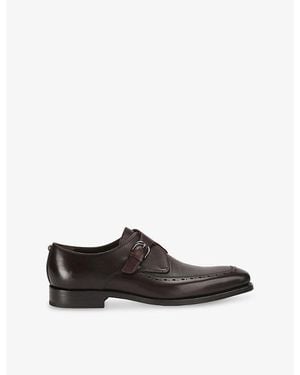 Kurt Geiger Beaumont Leather Monk Shoes - Black