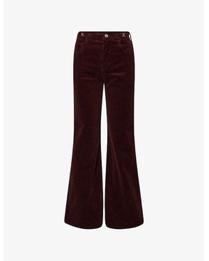 Citizens of Humanity Kimberly Flared Stretch-Cotton Trousers - Purple