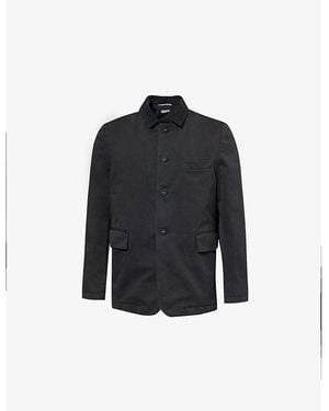 Thom Browne Cutaway Corduroy-Collar Cotton Blazer - Blue