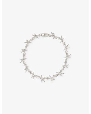Twojeys Organic Star Sterling-Plated Brass Bracelet - White