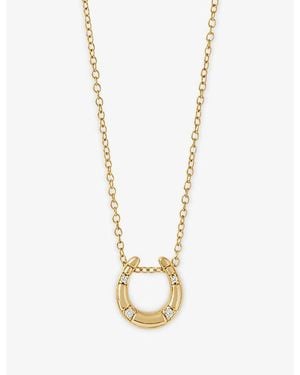 Astley Clarke Biography Horseshoe 18Ct And Sapphire Necklace - Metallic