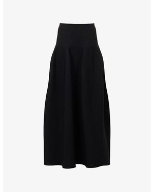 CFCL Pottery High-Rise Knitted Midi Skirt - Black