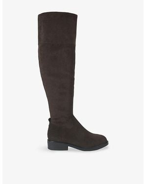 KG by Kurt Geiger Tisha Flat Suede Knee-High Boots - Black