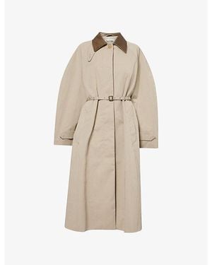 Acne Studios Ofelia Collared Cotton-Blend Trench Coat - Natural