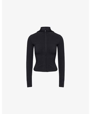 BO+TEE Soft Active Hooded Mid-Layer Stretch-Woven Track Jacket - Blue