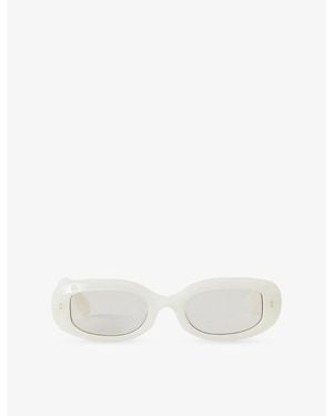 JOSEPH Bahia Oval-Frame Acetate Sunglasses - White