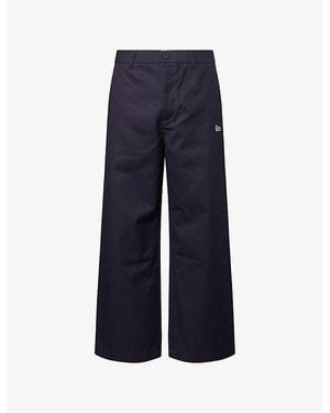 KTZ La Dodgers Mlb Embroidered Cotton Chino Pants - Blue