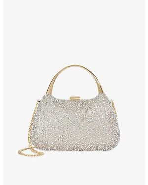 Dune Beamings Diamante-Embellished Clutch Bag - White