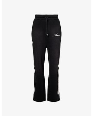 Amiri Bones Oversized Cotton-Jersey Jogging Bottoms - Black