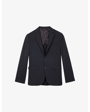 The Kooples Notch-Lapel Relaxed-Fit Wool Blazer - Blue