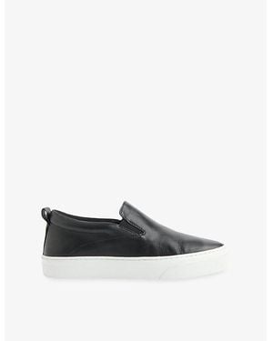 Whistles Kinsley Slip-On Low-Top Leather Trainers - Black
