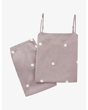 The White Company Spot-Print Two-Piece Silk Pyjamas - Pink