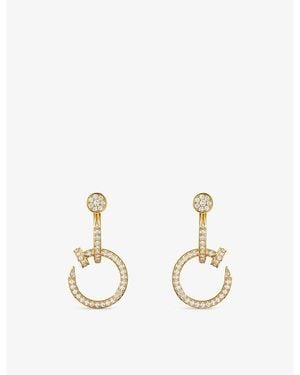 Cartier Juste Un Clou 18Ct- And 1.45Ct Brilliant-Cut Diamond Earrings - Metallic