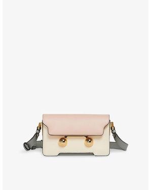 Marni Trunkaroo Mini Leather Shoulder Bag - Natural