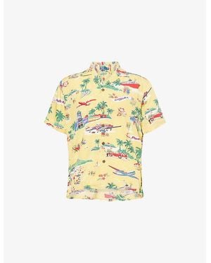 Polo Ralph Lauren Printed Camp-Collar Woven Shirt - Metallic